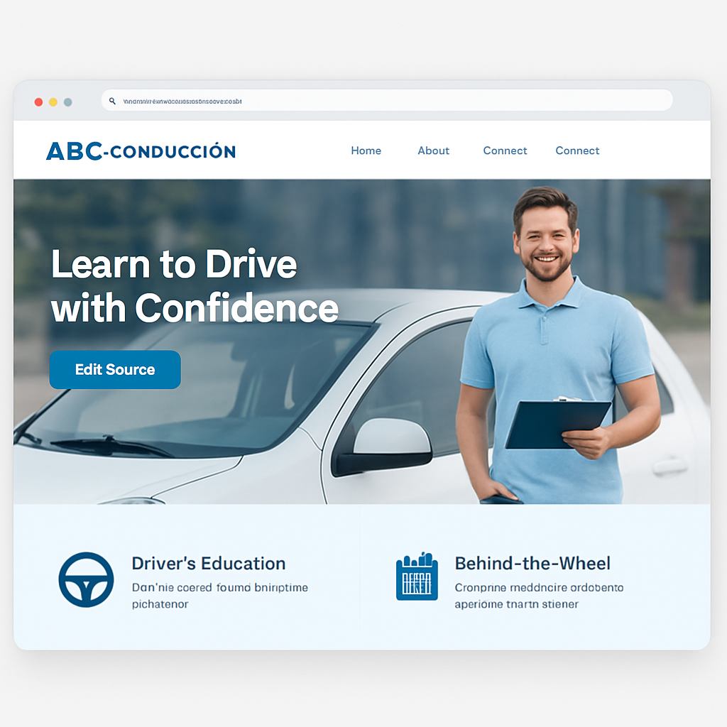 Captura del sitio web de ABC Conducción