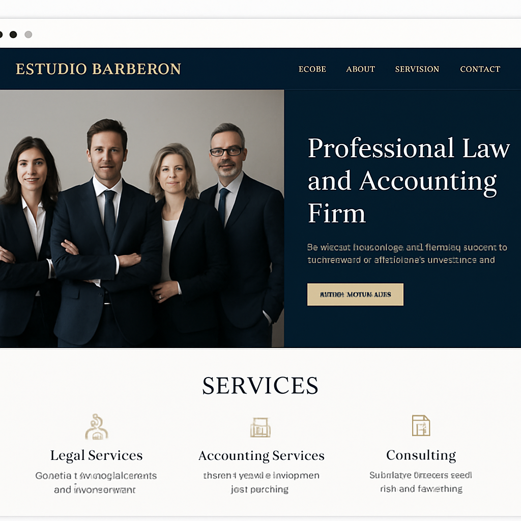 Captura del sitio web de Estudio Barberón