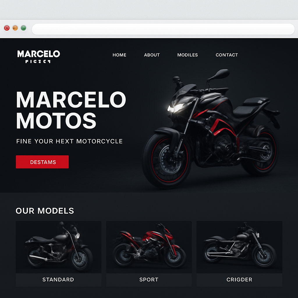 Captura del sitio web de Marcelo Motos